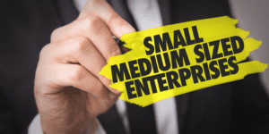 small medium size company text image